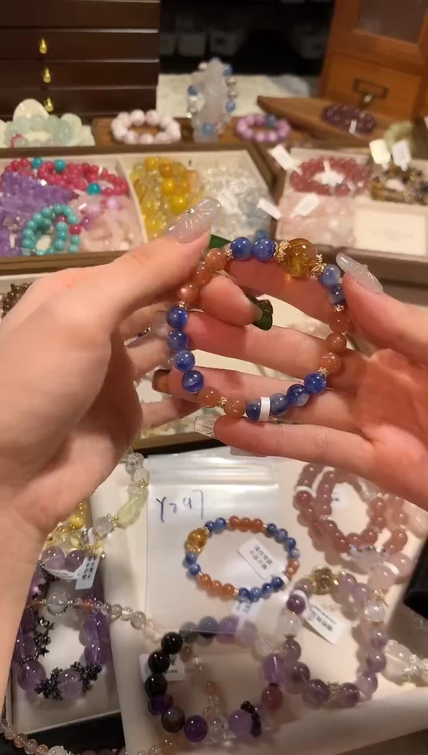 水晶手链合金247天然水晶手串 多样性发货