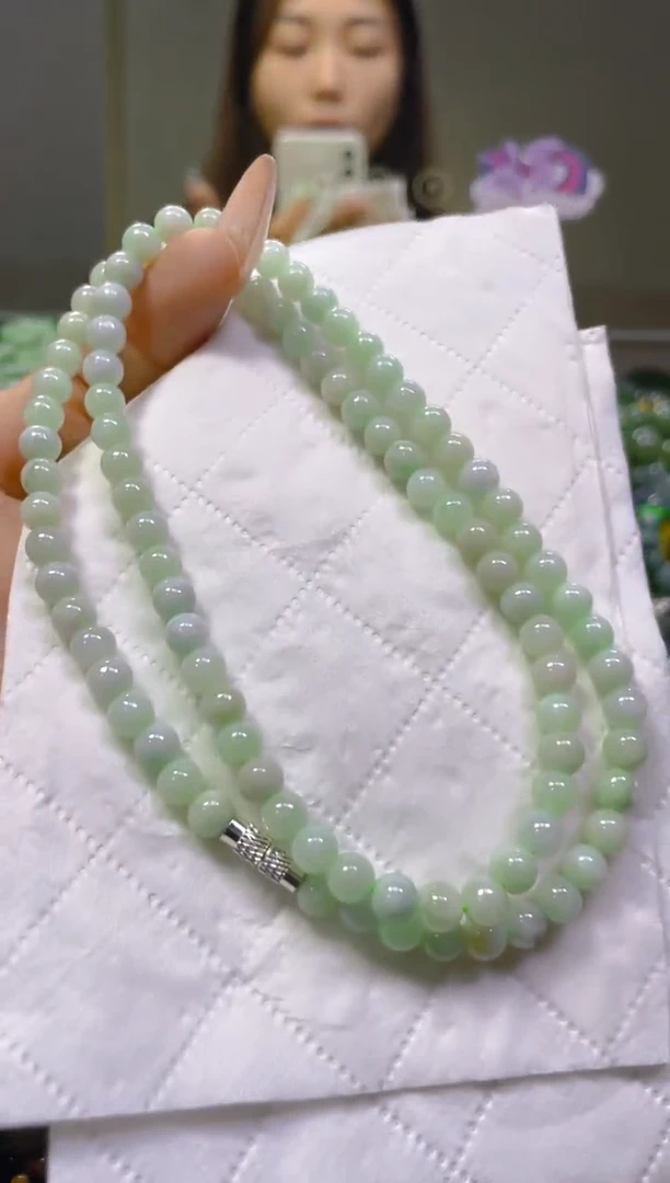 翡翠未镶嵌颈饰5MM/X/翡翠A货，一件也是A批发价