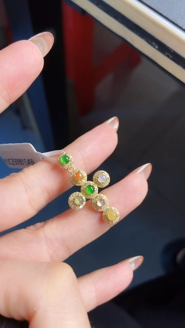 颈饰银S925镶嵌翡翠12