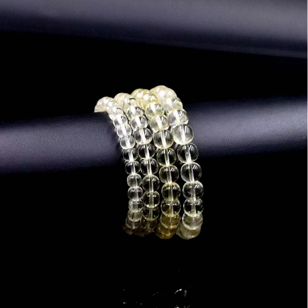 纯天然老矿柠檬黄水晶老型单圈手串T1015-多样性发一