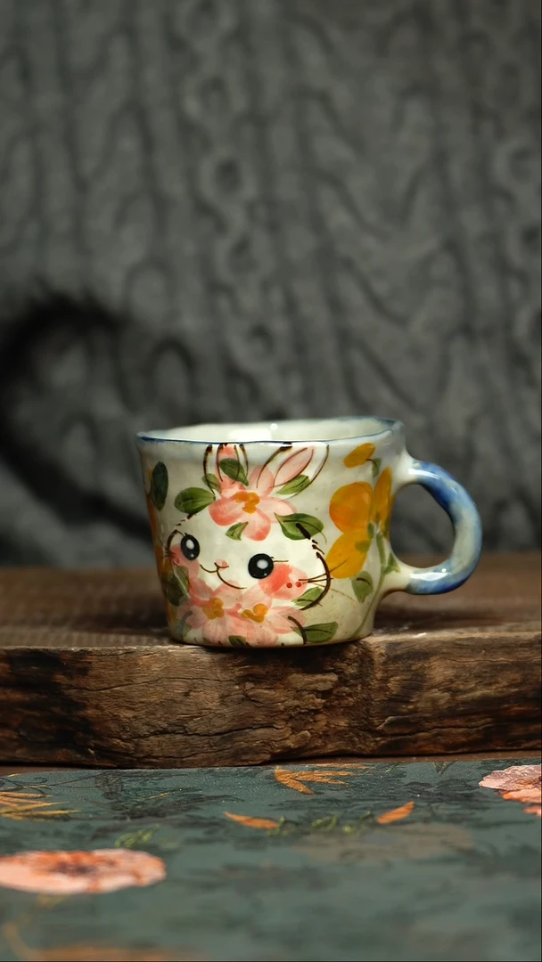 【闪购商品】杯杯手工手绘同款陶器