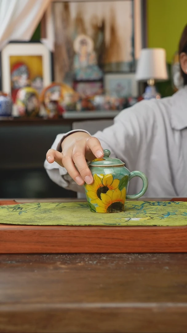 摆件景德镇釉下手绘陶瓷茶具，茶叶罐，咖啡杯