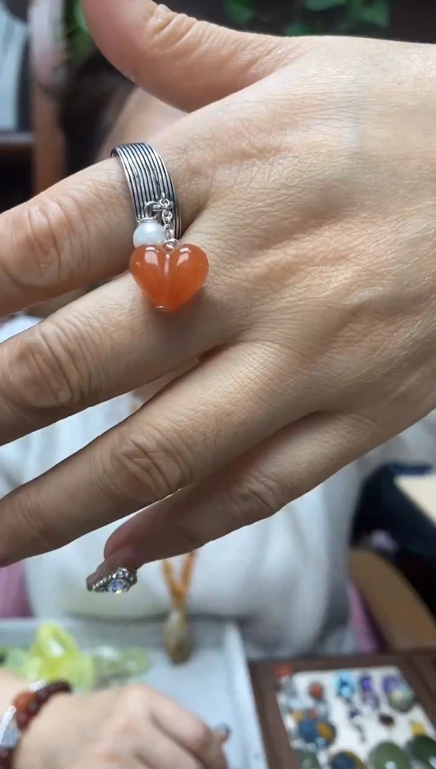 未镶嵌戒指南红玛瑙多样性发货其中发一