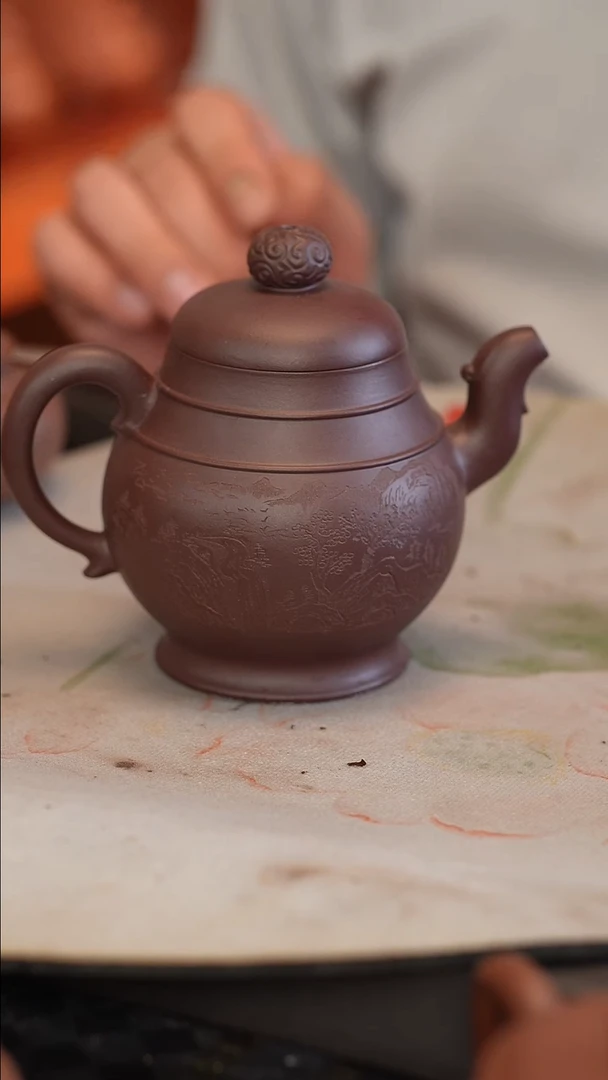 茶壶紫砂原矿手工制作