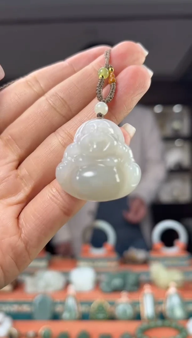 颈饰未镶嵌和田玉佩佩30mm左右