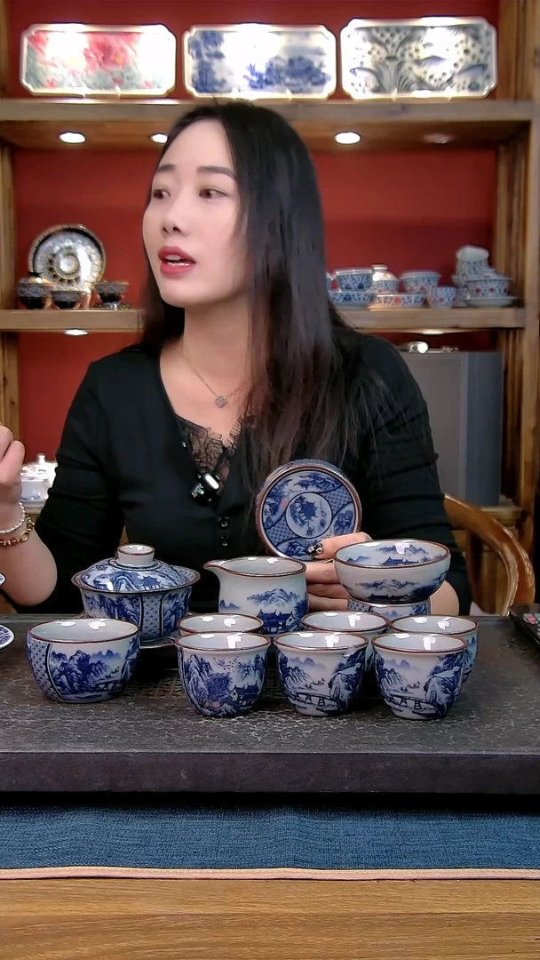 找****己简装家用款11件套 老陶泥开片纹陶瓷茶具