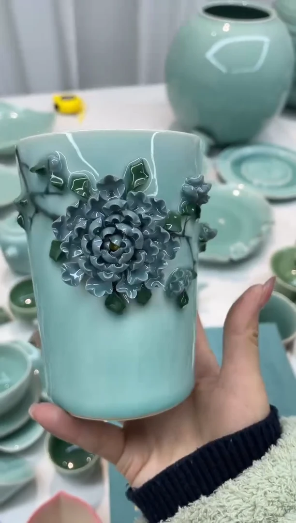 慧仙青瓷手工捏花  源头厂家特价福利