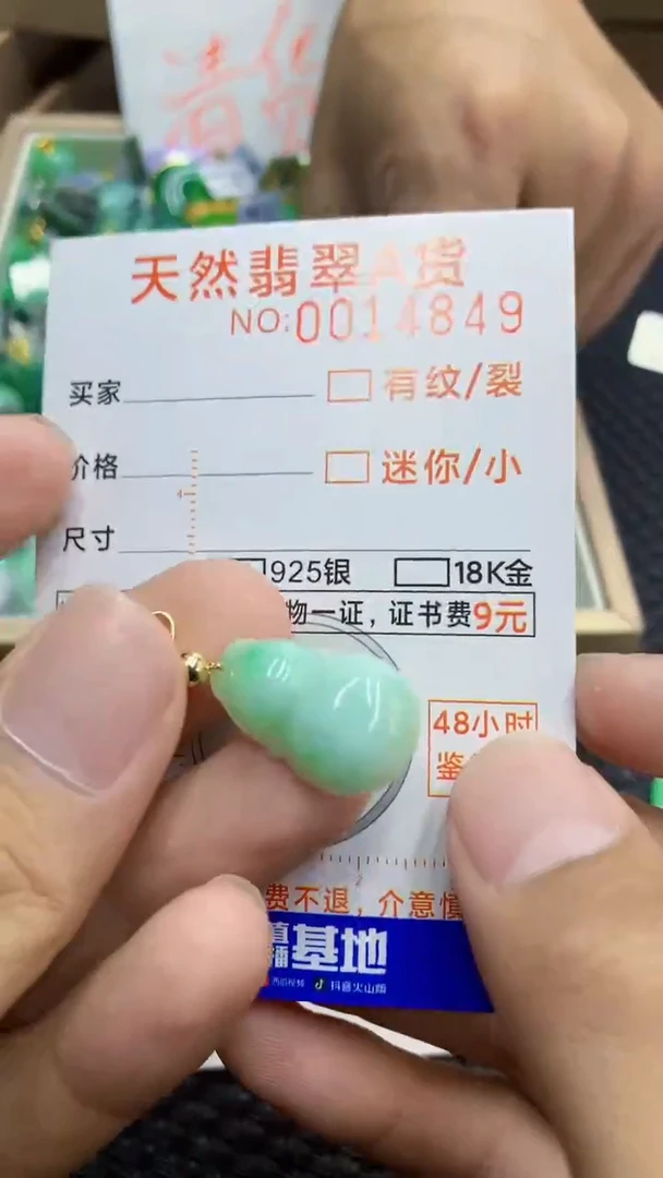 翡翠未镶嵌吊坠(不含链)1