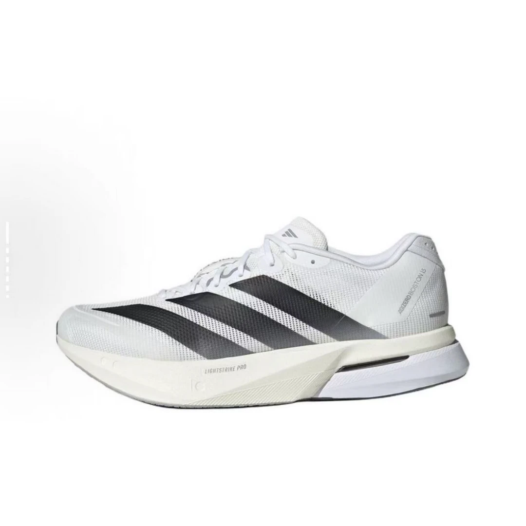 BOSTON 13 白色男款竞训缓震轻便马拉松跑鞋 JS4939