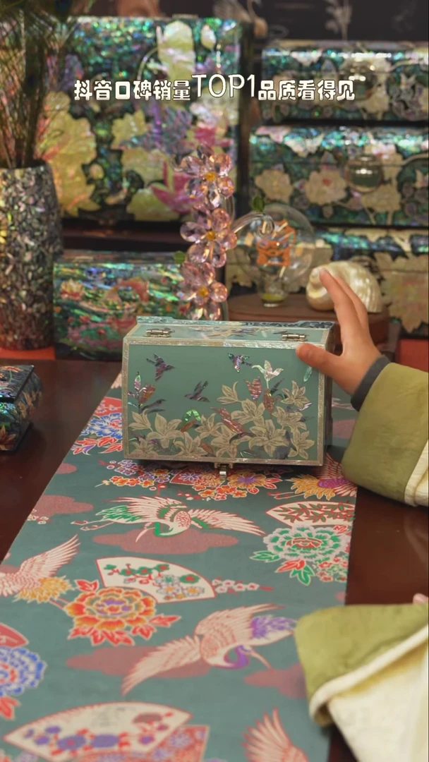 木闪购商品螺钿漆器首饰盒