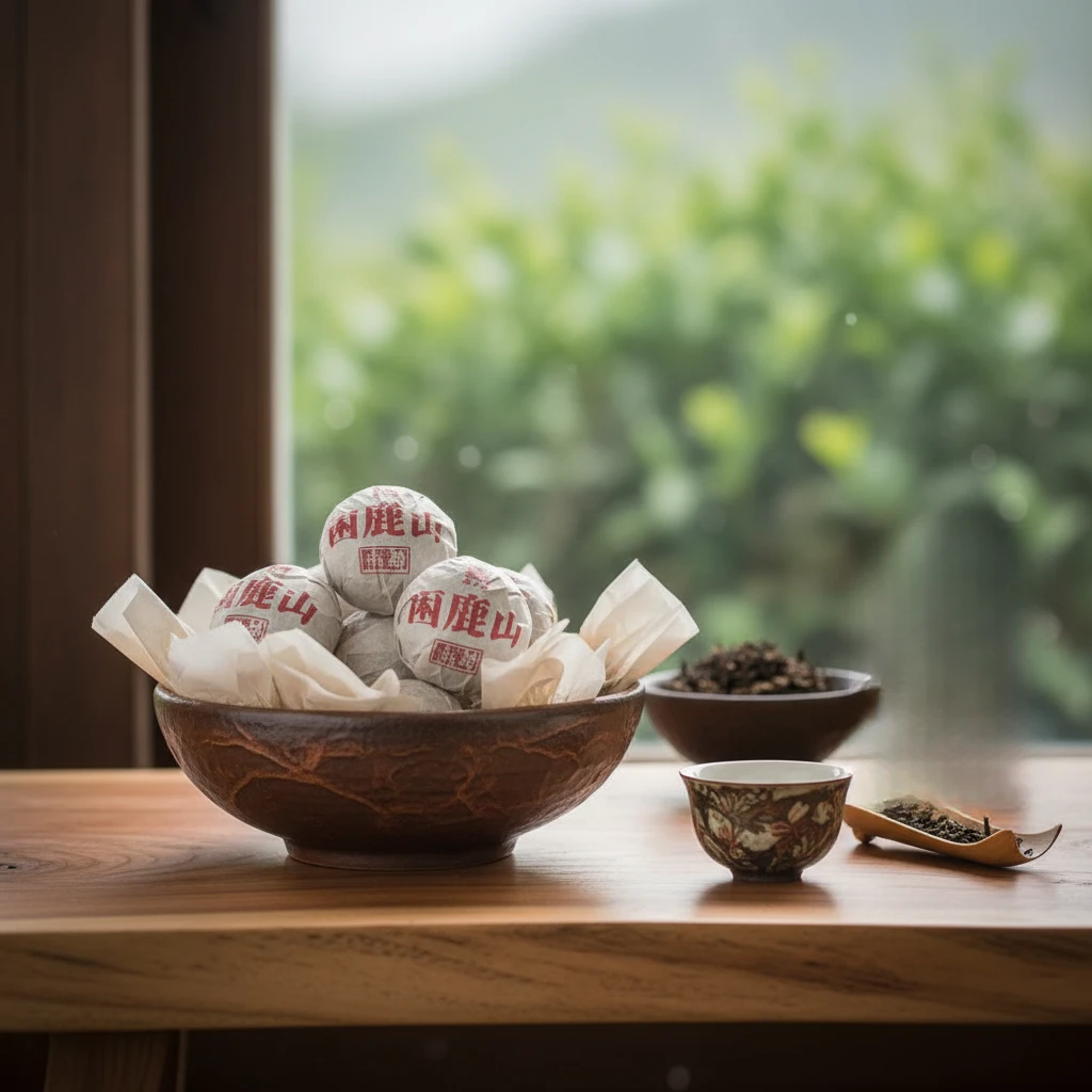 【武候古茶】2012年 困鹿山 龙珠 普洱熟茶 8g