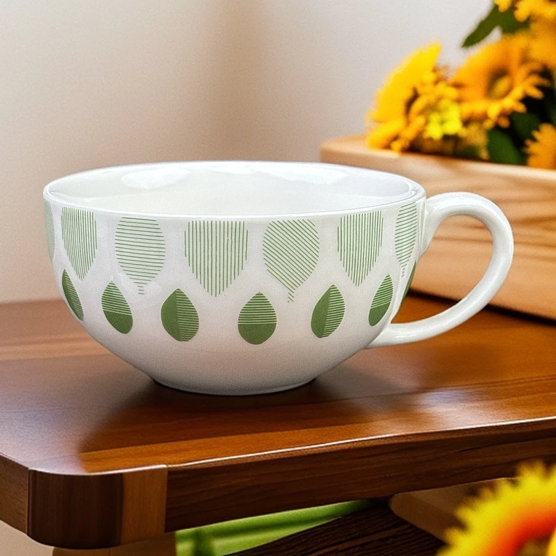 咖啡杯早餐杯绿色@A232