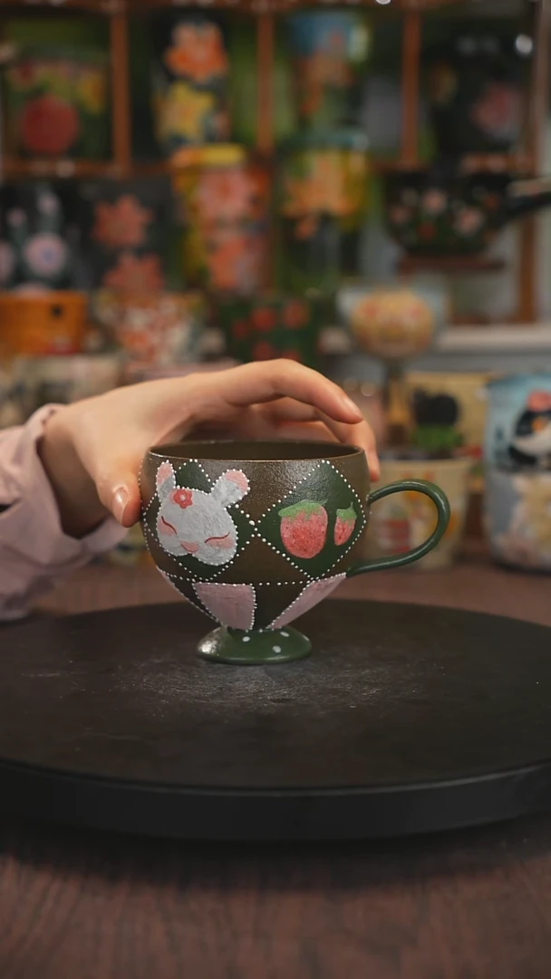紫砂油画手绘釉下彩