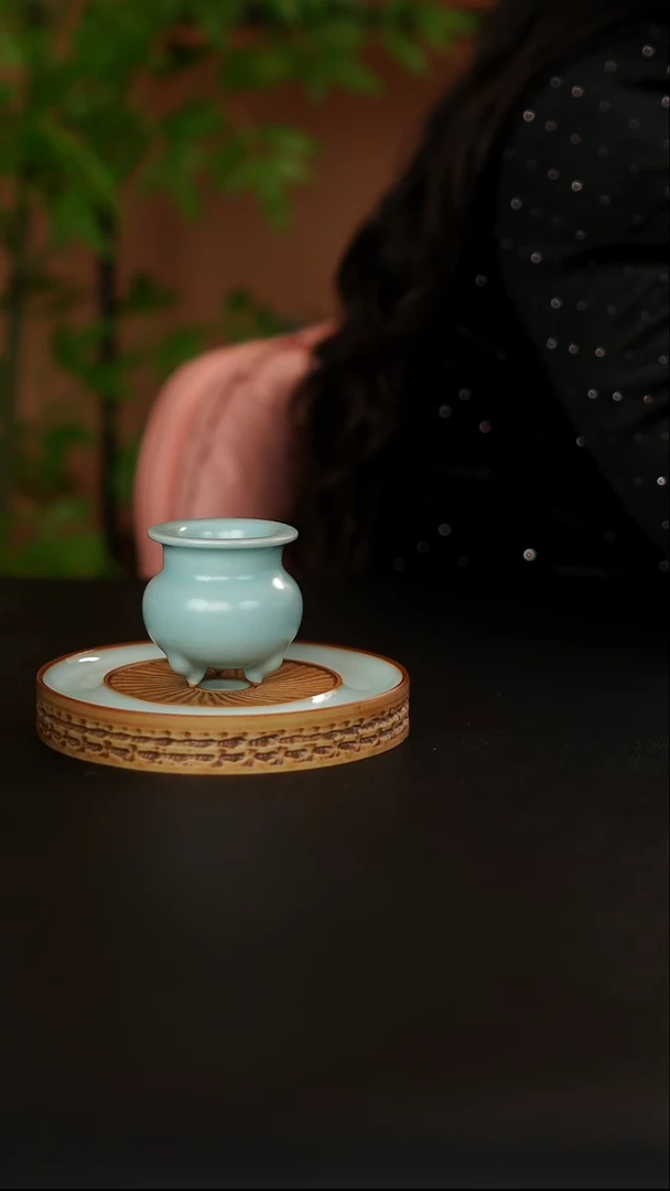 青韵汝瓷仿古小香炉