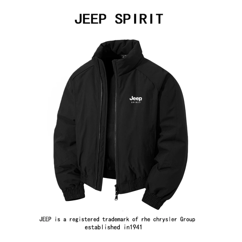 JEEPSPIRIT吉普棉服男士冬季美式潮流飞行员外套加厚休闲夹克棉衣