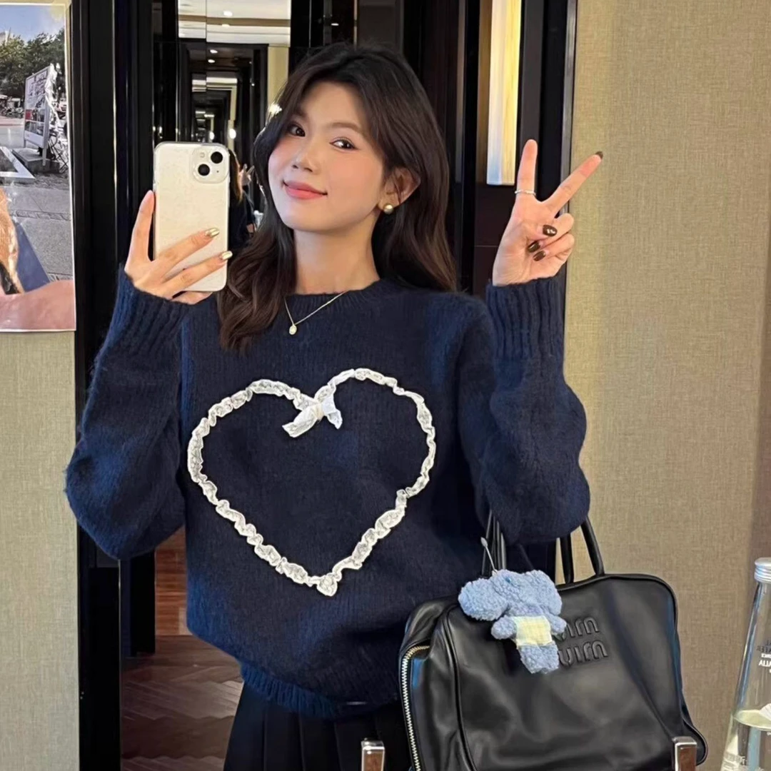 【402-502】秋冬款慵懒风针织毛衣衫