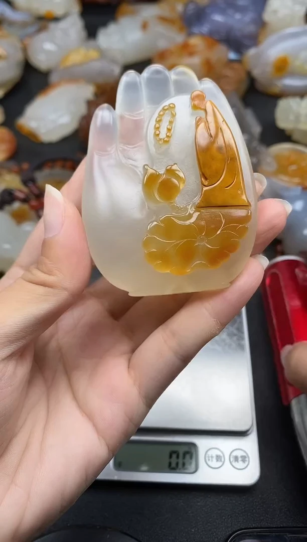 未镶嵌1玛瑙/玉髓雨**荷ll