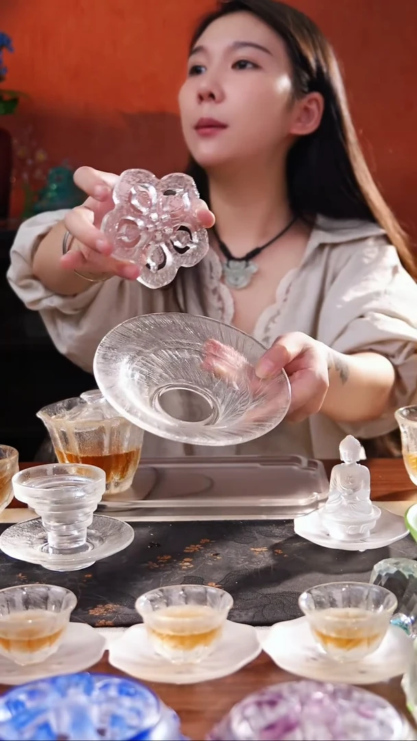 周**木原矿水晶雪花壶承