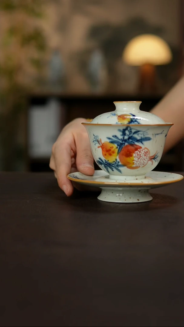 景德镇陶瓷杯碗柴烧多人