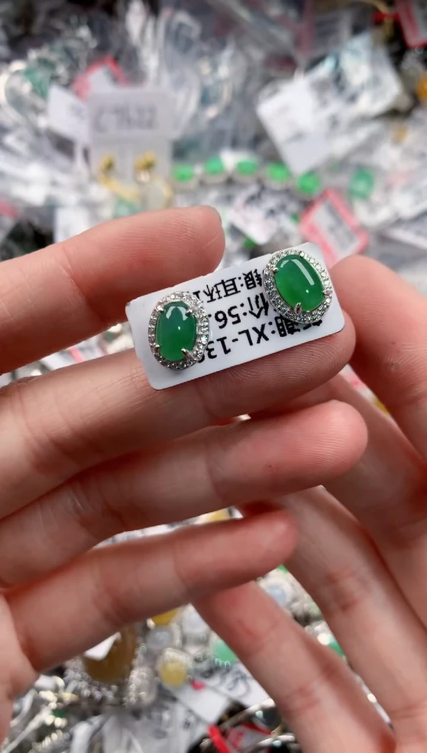 银S925镶嵌戒指翡翠月*9999-----6