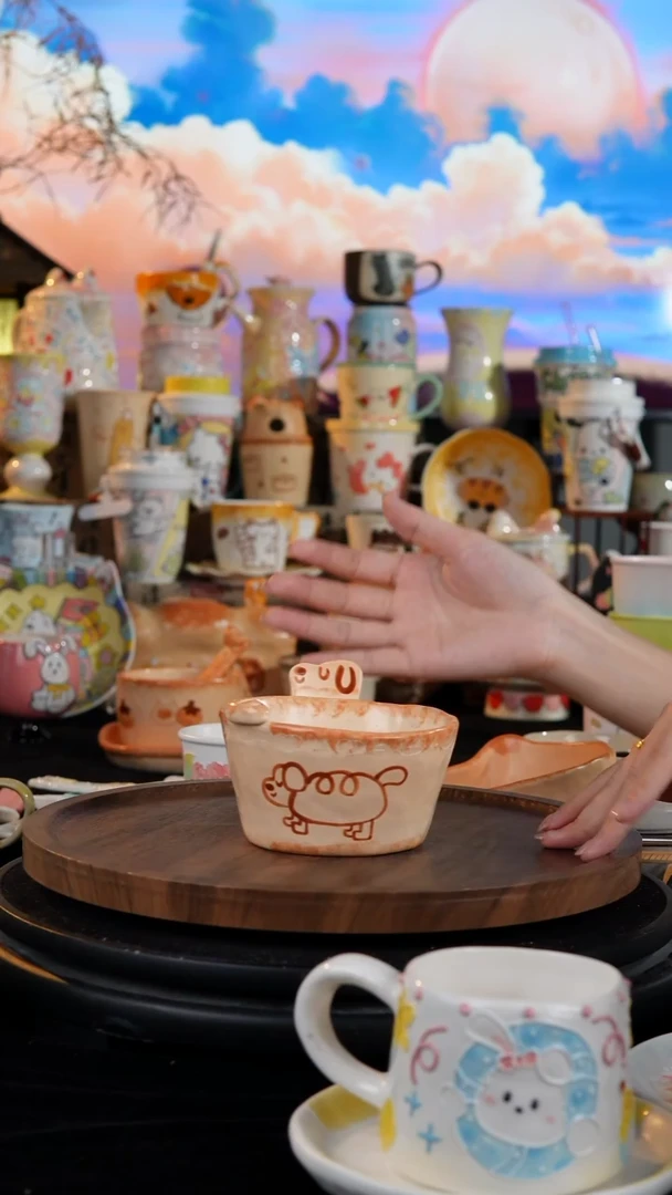 陶瓷便携款手工手绘景德镇陶瓷