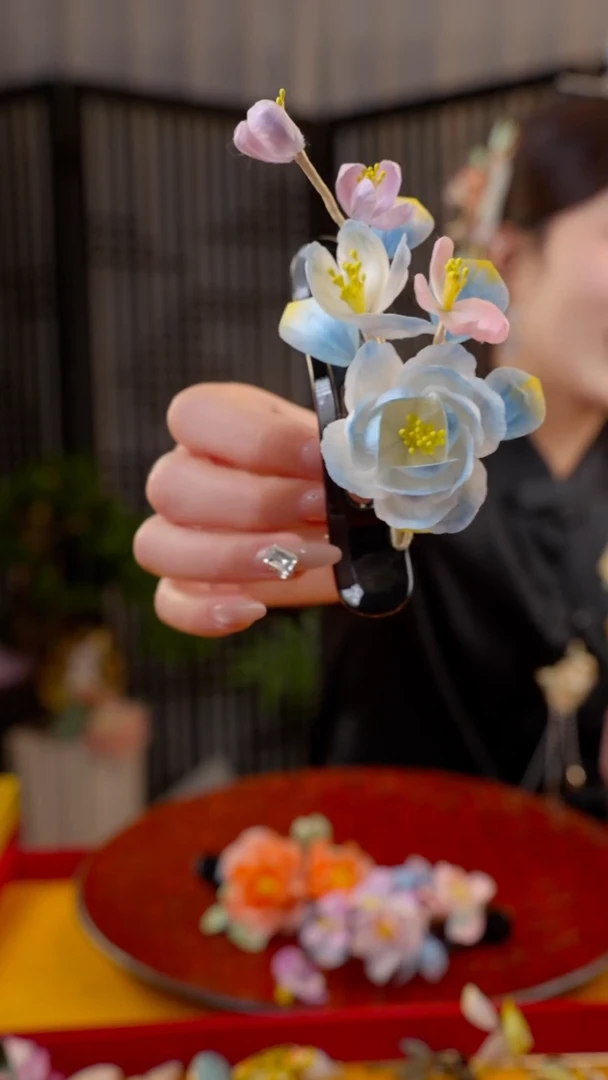 刺绣非遗苏绣绒花