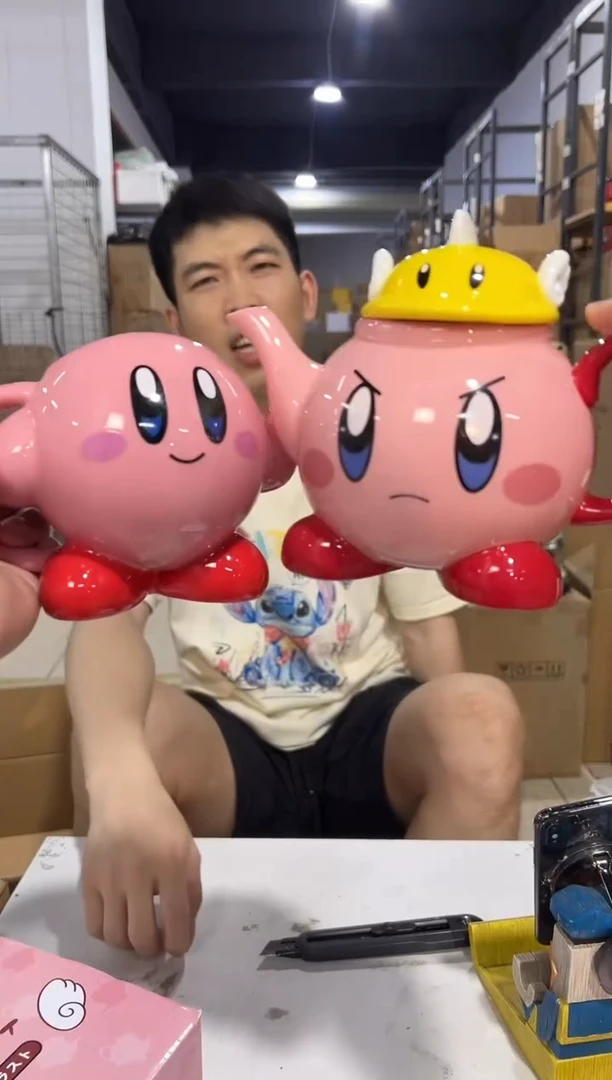 瓷片原盒星之卡比茶壶一壶一杯