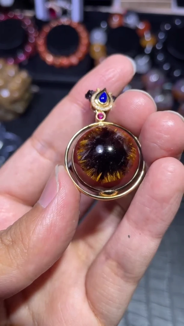 【闪购商品】水晶吊坠18K金镶嵌极光吊坠（多样性发其一）