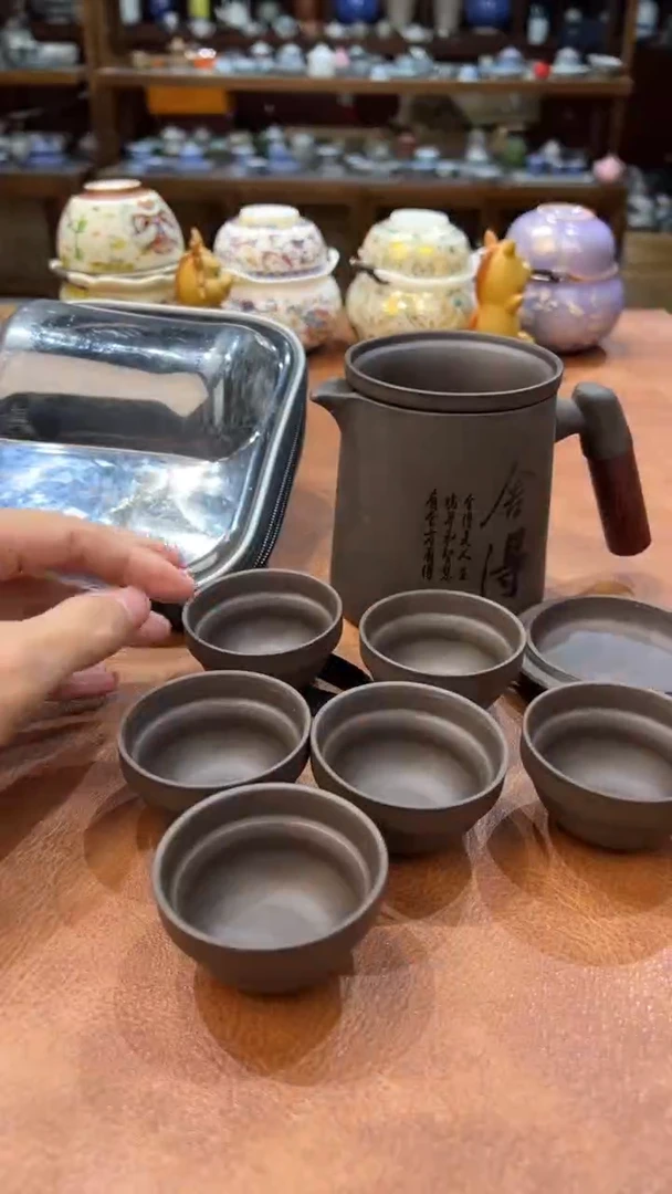 真的很便宜会开片的旅行茶具