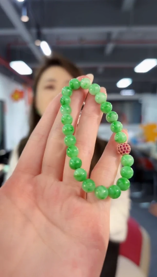 【闪购商品】翡翠手串未镶嵌缅料A货/支持复检/一件