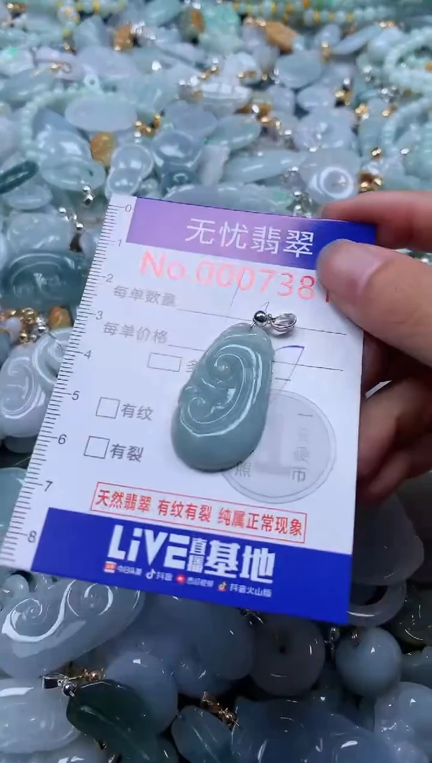 翡翠未镶嵌吊坠(不含链)7381