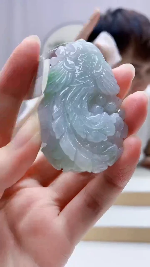 未镶嵌定制翡翠4868zm-毛货挂件25凤凰