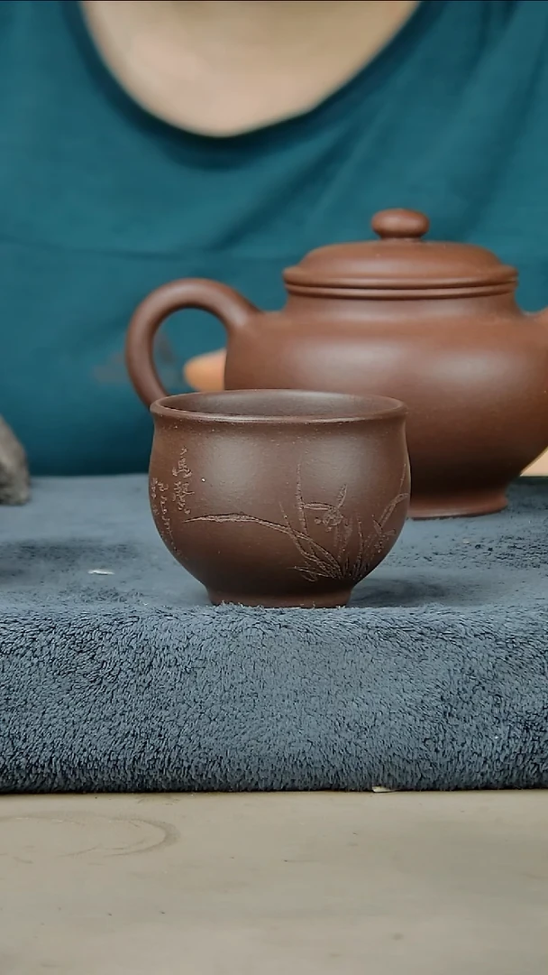 茶壶紫砂100底槽清杯子