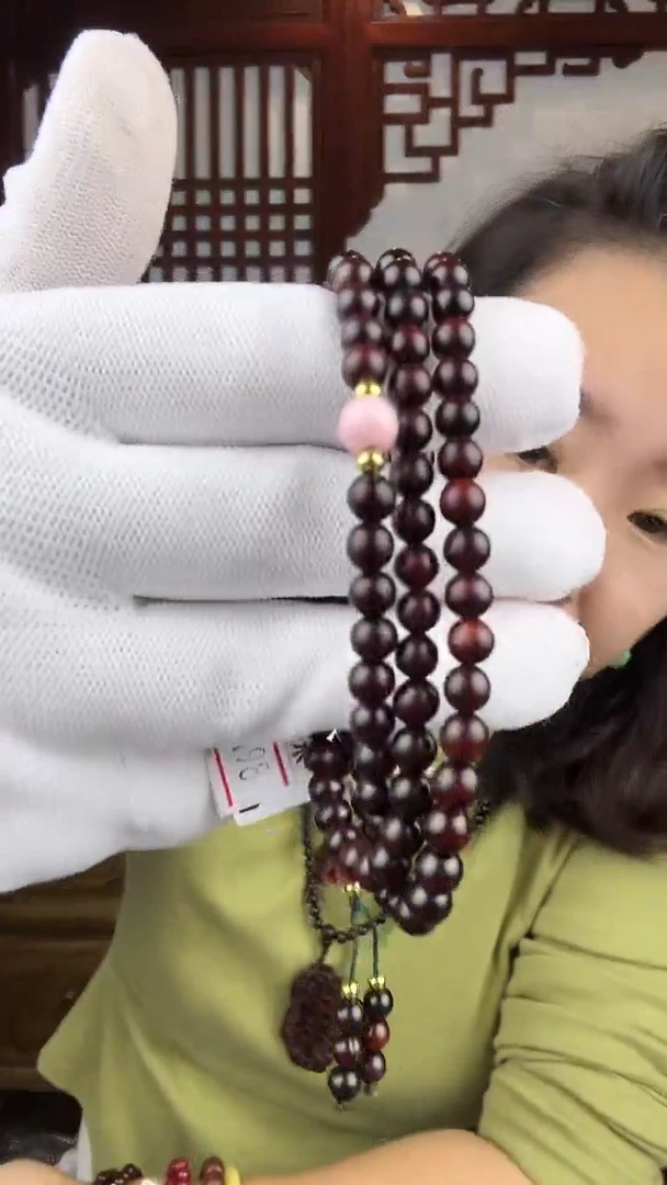 檀香紫檀（小叶紫檀）小叶紫檀卡0.8手链