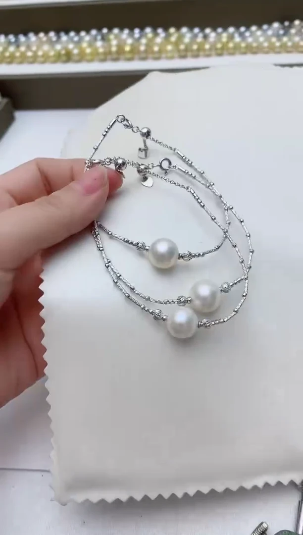 【闪购商品】淡水珍珠手链银S925镶嵌A13商品多样性发其一