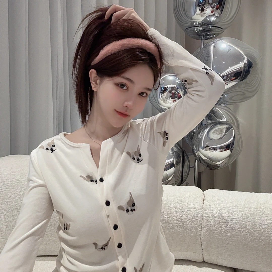 SIEOYJIEA/私迹大榕家viki【法斗】女款长袖时尚家居服套装睡衣