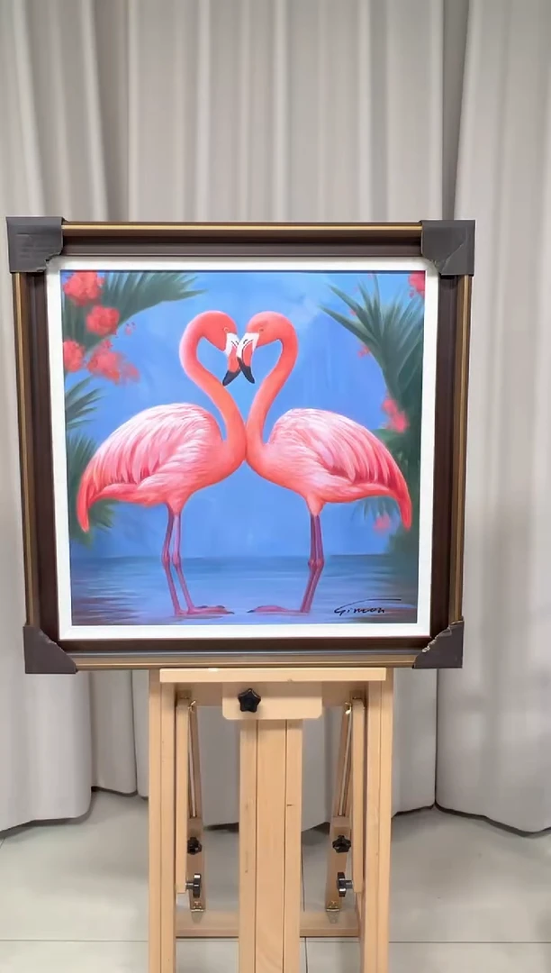 【闪购商品】绘画陶宗健-60*60-火烈鸟油画