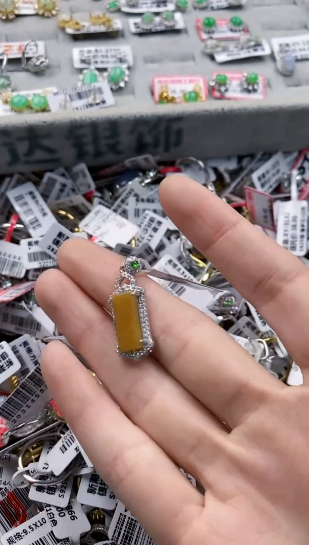 翡翠戒指银S925镶嵌1111----9