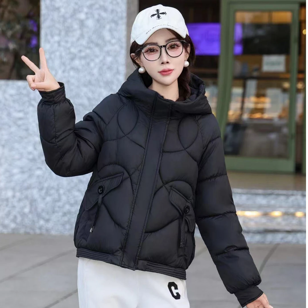 冬季短款时尚百搭保暖显瘦棉服