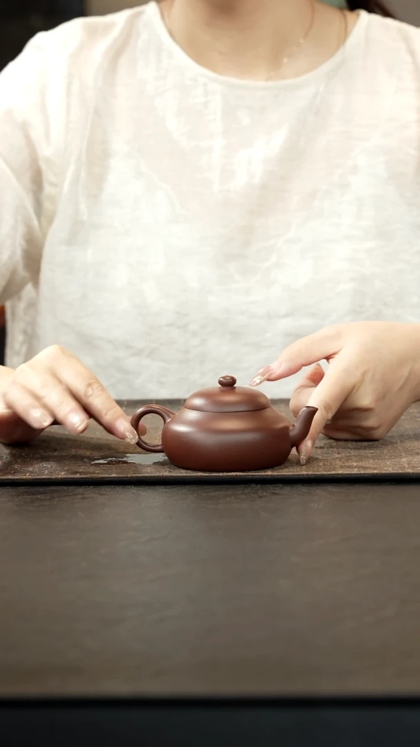 茶壶紫砂老紫泥君德壶120cc