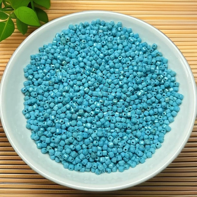 天然散珠 菱锰矿方糖珠(蓝色)【L071】2mm 50颗11.8元