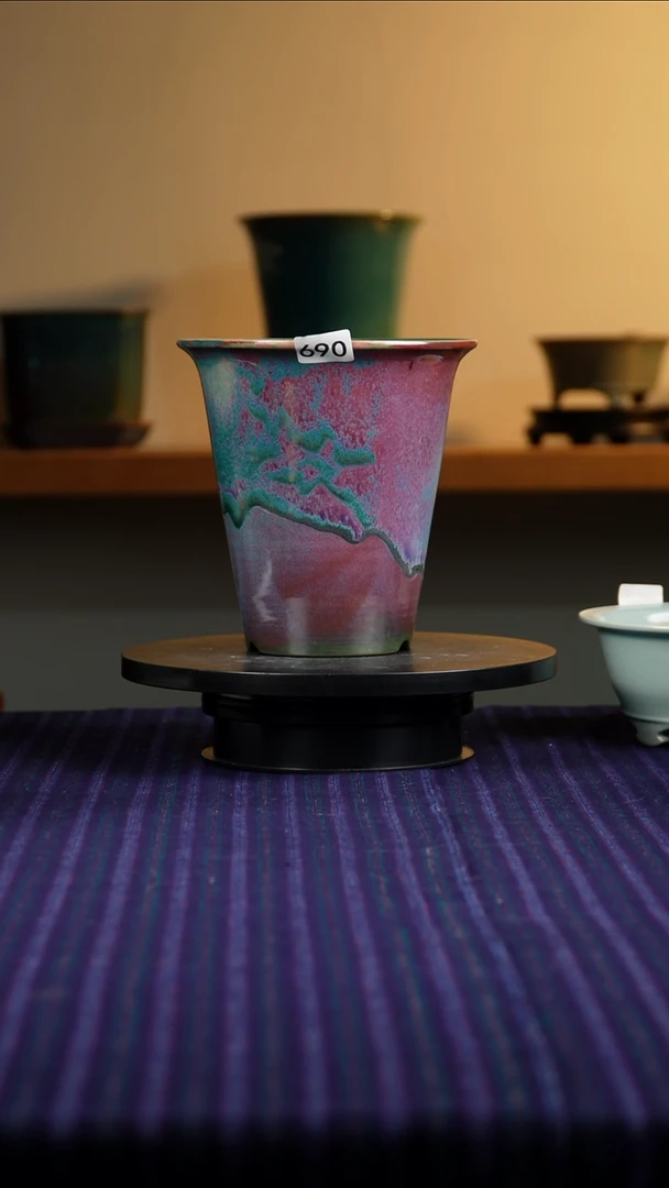 690窑变兰花盆17/16/16.5/14