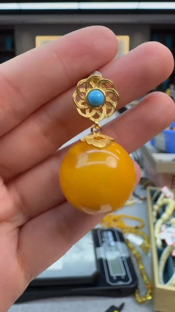 未镶嵌颈饰琥珀48秒拍号 假一罚三