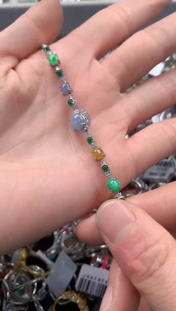 银S925镶嵌戒指翡翠777   91