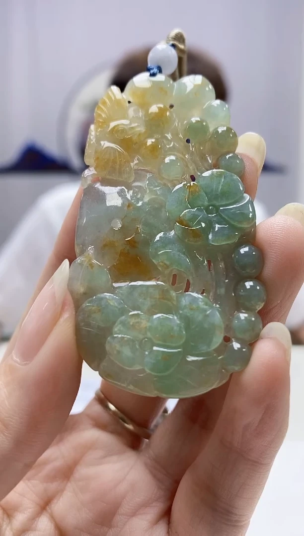 定制翡翠未镶嵌4868DD-毛货挂件67