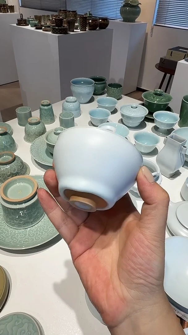 青瓷手工茶器包邮