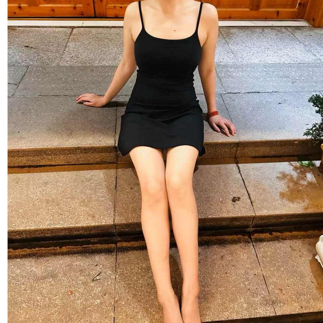 AEROBI ACTIVE时尚裸感瑜伽运动吊带连衣裙6167