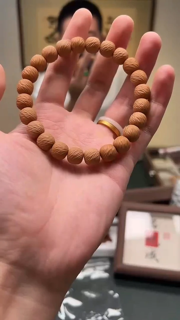 手串猴头核桃10mm左右云锦猴头单圈