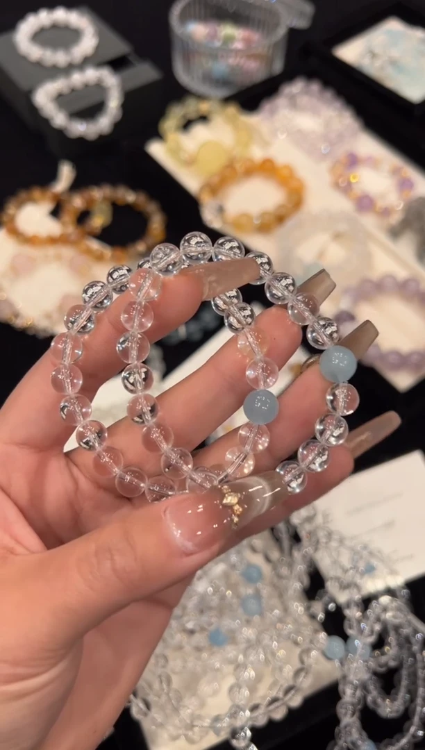 【闪购商品】水晶手链合金白水晶手链x982