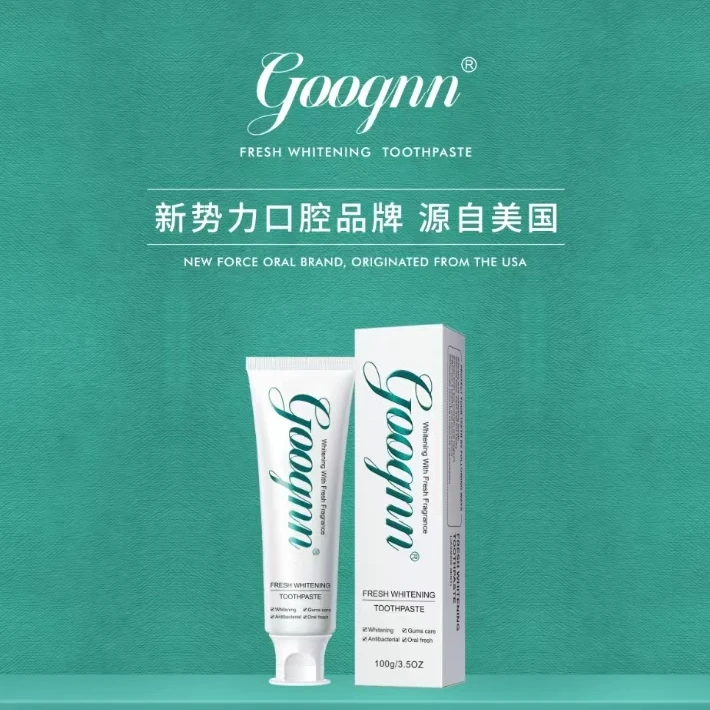 美国原装进口Goognn牙膏 清新口气 不含氟 固齿 茉莉薄荷味